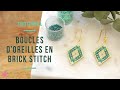 TUTORIEL | Boucles d'oreilles Brick Stitch losange en perles Miyuki débutant