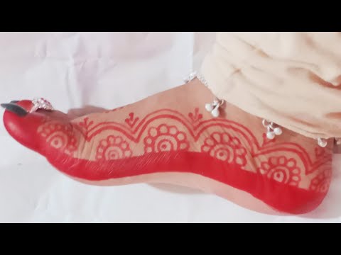 Mahawar Ki Design || पैरों पर महावर कैसे लगाए || Alta design for foot# by Artist Rachana