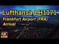 Lufthansa LH1171 Arrival Frankfurt Airport (FRA) In the evening / Aviation / 4K