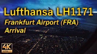 Lufthansa LH1171 Arrival Frankfurt Airport (FRA) In the evening / Aviation / 4K