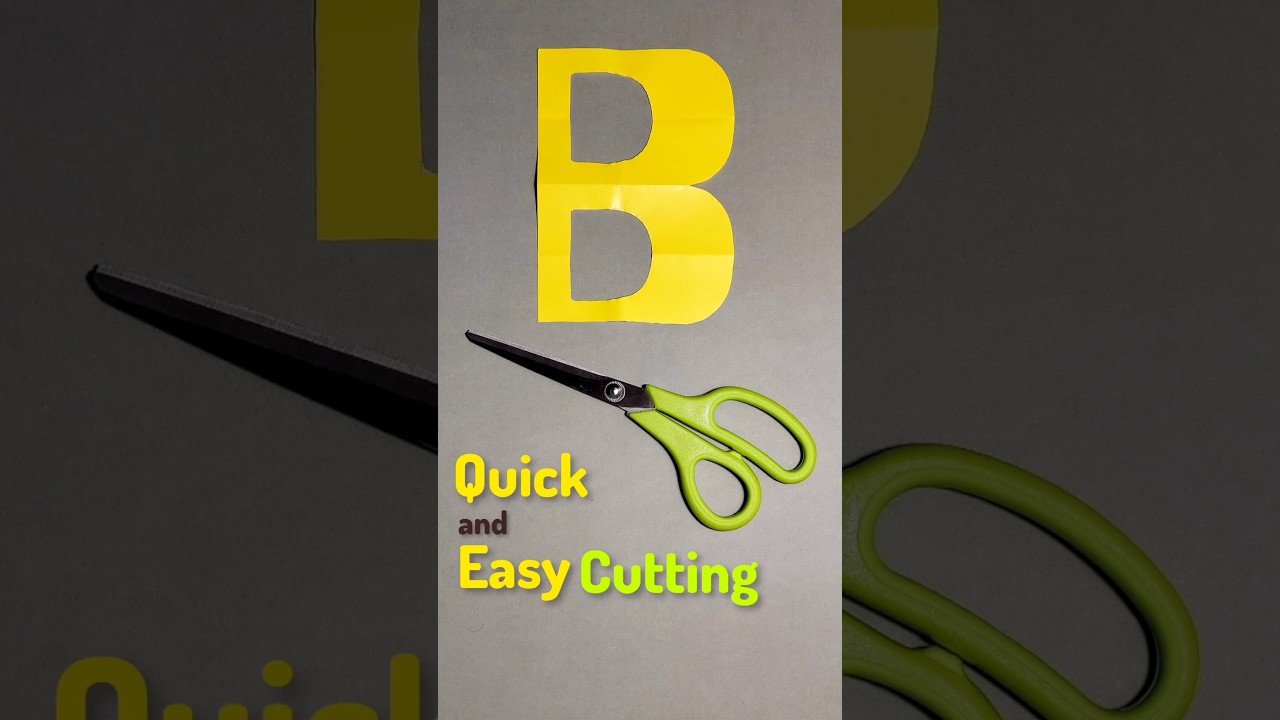 How to cut the letter "B" on paper without a pattern 
