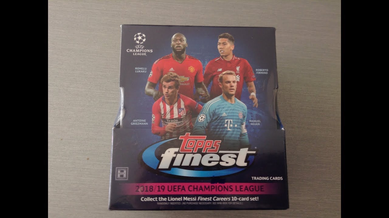 football score TOPPS CHAMPIONS LEAGUE FINEST (2019) ***FULL BOX/2 BIG PLAYERS COLOUR AUTO PULLS***