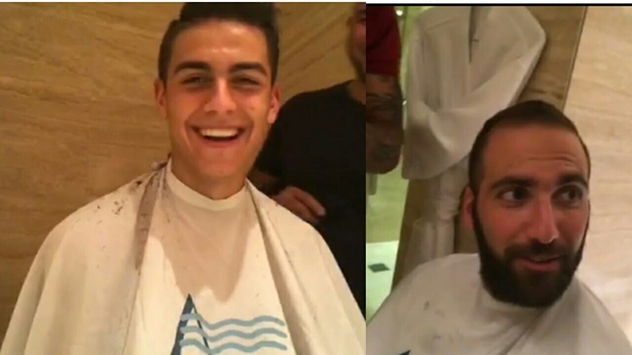 Paulo Dybala Gets Haircut With Teammates. - YouTube