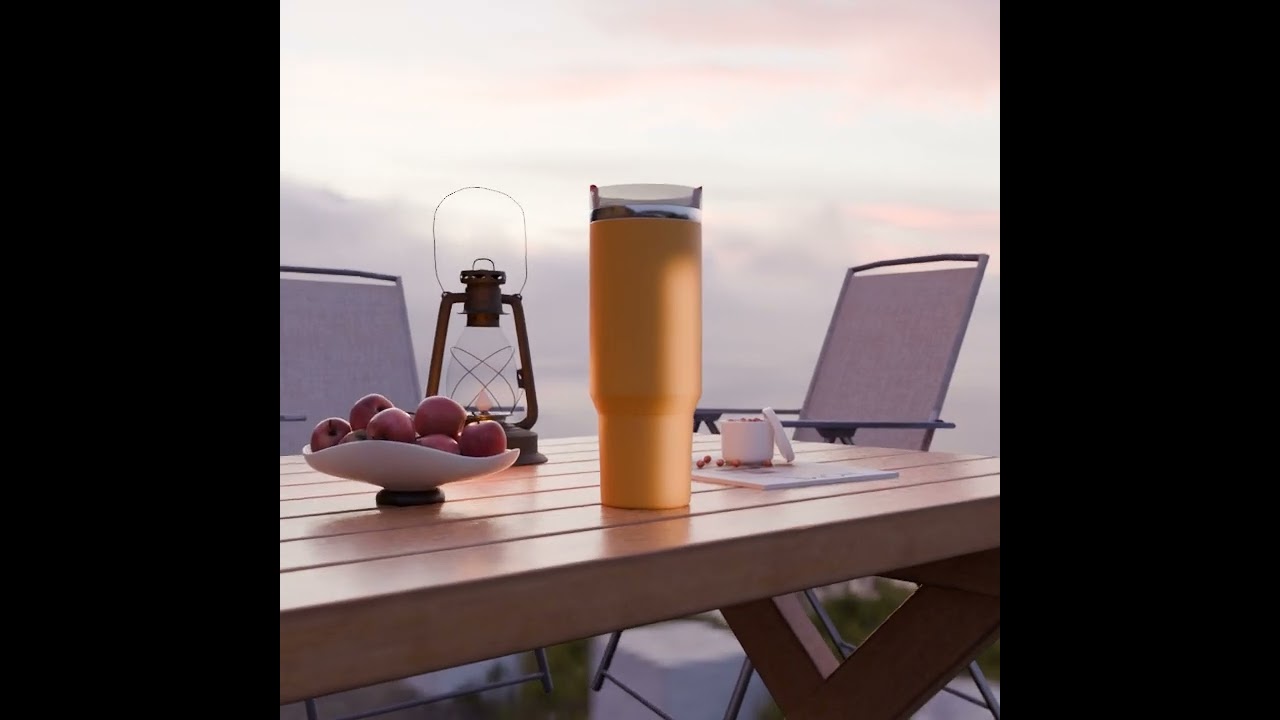 WeVi 40oz Double Wall Stainless Steel Vacuum Insulated Travel Tumbler Cups With Handle
