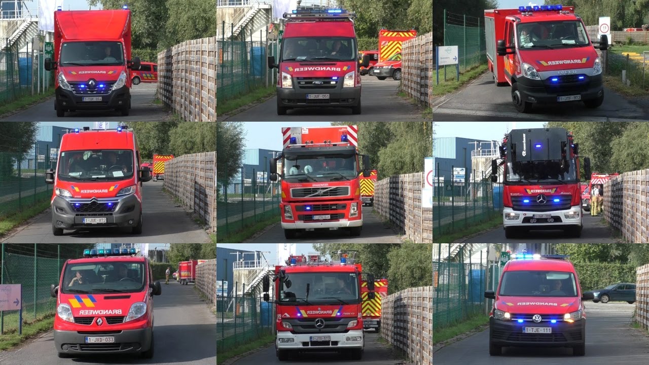 [Special] Verschillende voertuigen brandweer HVZ Midwest vertrekken 'met spoed' vanaf een oefening!