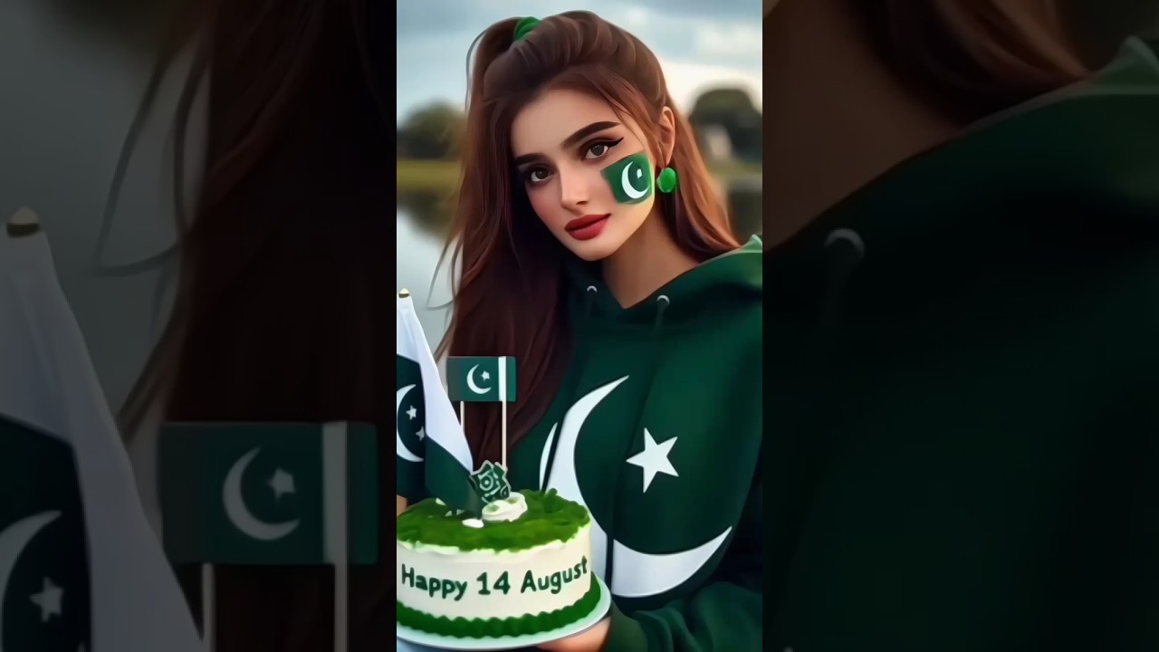 🇵🇰 Stylish Azadi Queen with Flag Cake 💚 | Pakistan Independence Day Vibe 2025 | 