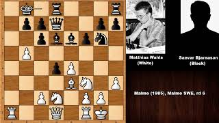 Matthias Wahls vs Saevar Bjarnason - Malmo (1985) screenshot 5