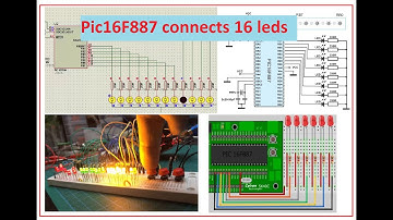 Pic16F887 kết nối và điều khiển 16 led đơn
