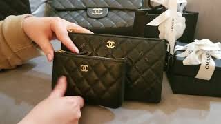 Chanel fabulous SLG Black caviar O review! - YouTube