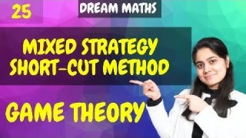 Game Theory|Short-cut Method|Operation Research|Dream Maths