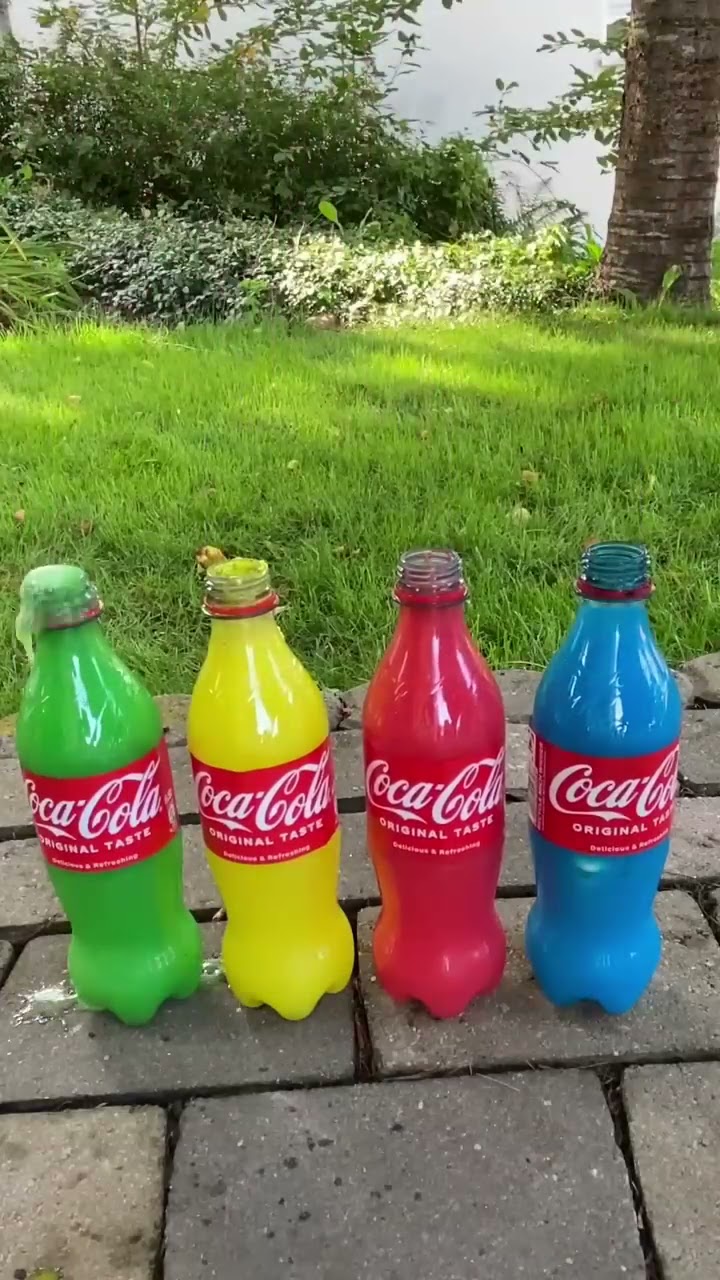 Coca Cola, Fanta, Sprite und Mentos | Experiment #Shorts