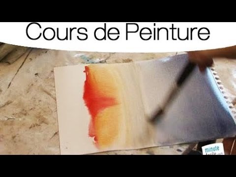 Aquarelle Peindre Un Soleil Couchant