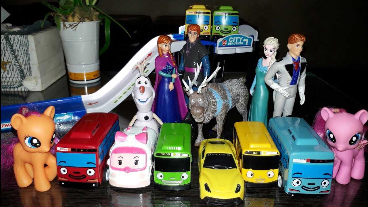 Frozen Anna Elsa With Tayo Pony