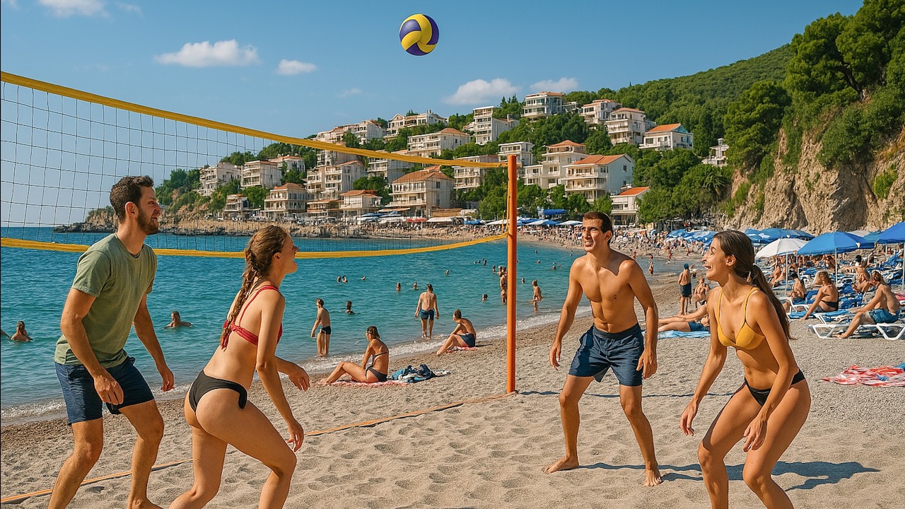 Пешеходная экскурсия по Добра Вода, Черногория 4K - июнь 2024 г.