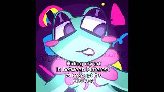 Hiding my art in between Pinterest art except it’s obvious #ribbit #art