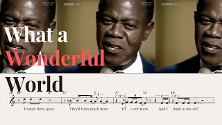 WHAT A WONDERFUL WORLD - LOUIS ARMSTRONG (  Transcription )