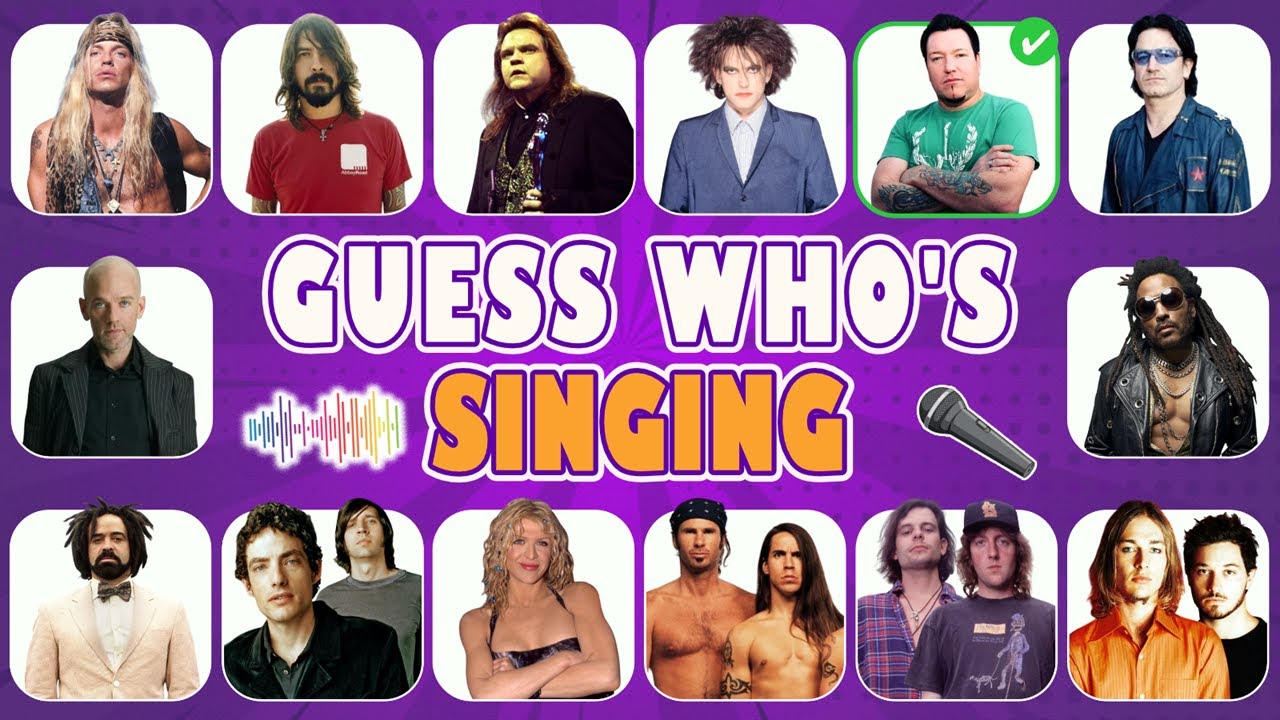 Guess Who's Singing - 90s Rock Songs |🎵 MUSIC QUIZ