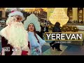 Walking Tour in Yerevan, Armenia, Christmas Day Jan 06, 2024, 4K 60fps
