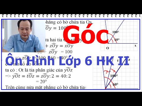 Hình Học Lớp 6 GÓC : ba tia Ox, Oy, Oz tia nào nằm giữa ? Tính số đo góc ? tia phân giác của góc - youtube
