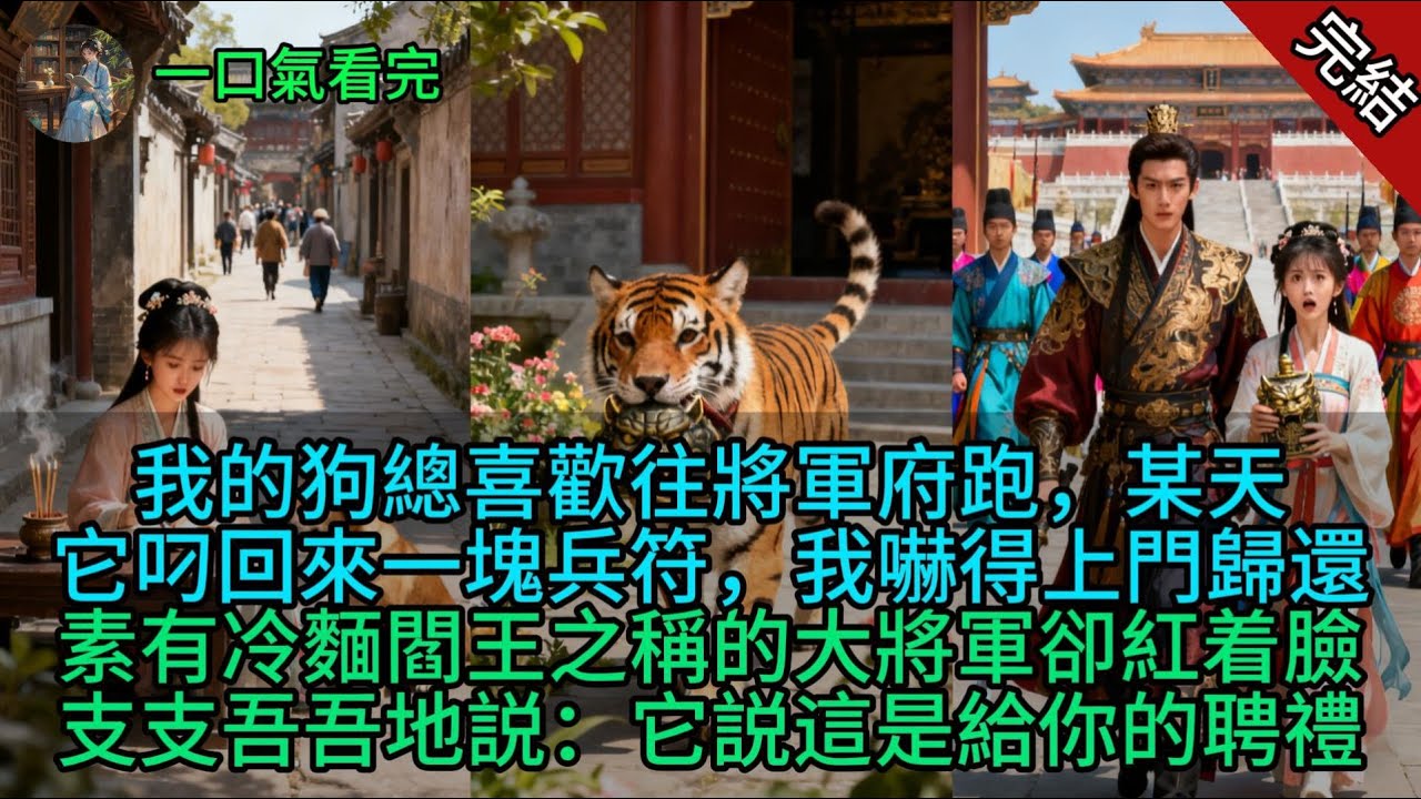 我的狗總喜歡往將軍府跑，某天它叼回來一塊兵符，我嚇得上門歸還，素有冷麵閻王之稱的大將軍卻紅着臉，支支吾吾地説：它説這是給你的聘禮