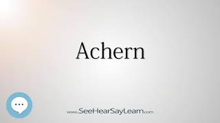 Achern How To Pronounce Cities Of The World