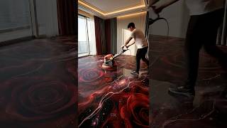 THIS IS CRAZY 😱 Luxury Rose x Nebula Epoxy Floor #shorts #epoxyfloor #roommakeover