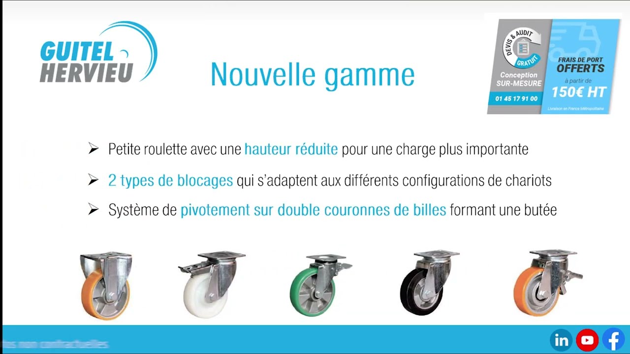 Roulettes fortes charges – Solutions spéciales pour charges