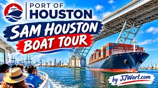 🚢 Houston from the Water 🇺🇸 | Sam Houston Boat Tour — Giant Ships, Impressive Bridges & Port Houston Update