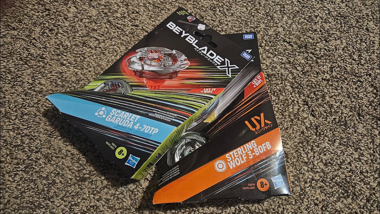 Scarlet Garuda 4-70TP & Sterling Wolf 3-80FB Unboxing + Review! Beyblade X!