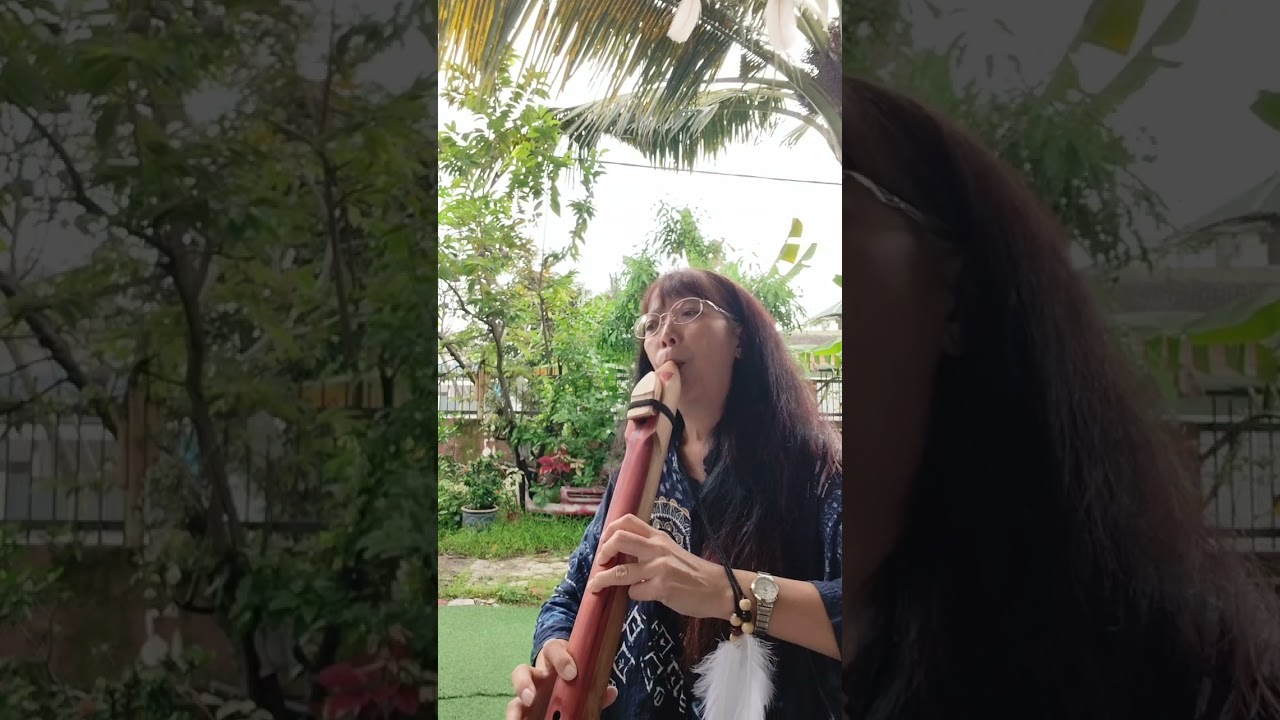 Titanic theme song " My heart will go on" native flute contrabass B. 