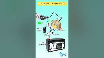 ⚡12V Battery Charging Circuit with 220V AC #Shorts #charger # battery  #transformer #diyelectronics