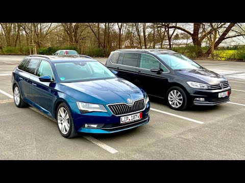Видео: SKODA SUPERB 4x4 и VW TOURAN HIGHLINE 2016 из Германии