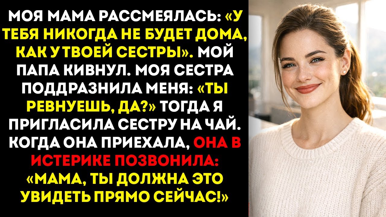 Мои родители смеялись «У тебя никогда не будет дома, как у твоей сестры» — пока она не увидела мой