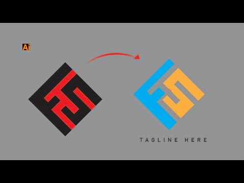 Create a Minimal Logo Design | Modern Monogram FS Logo Design Tutorial | step-by-step #logo #art #fs