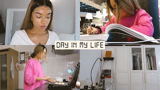 DAY IN MY LIFE #19 | work day, studying + school update, closet DIY.