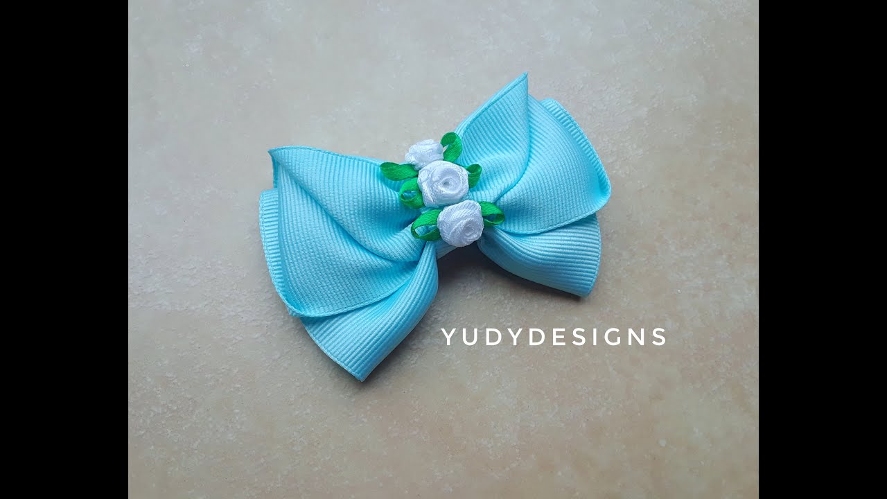 Como hacer un Moño de Listón Gros Fácil y Lindo | DIY Ribbon Hair Bow ...