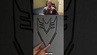 How To Draw Decepticon Logo! 😳🤯 #shorts