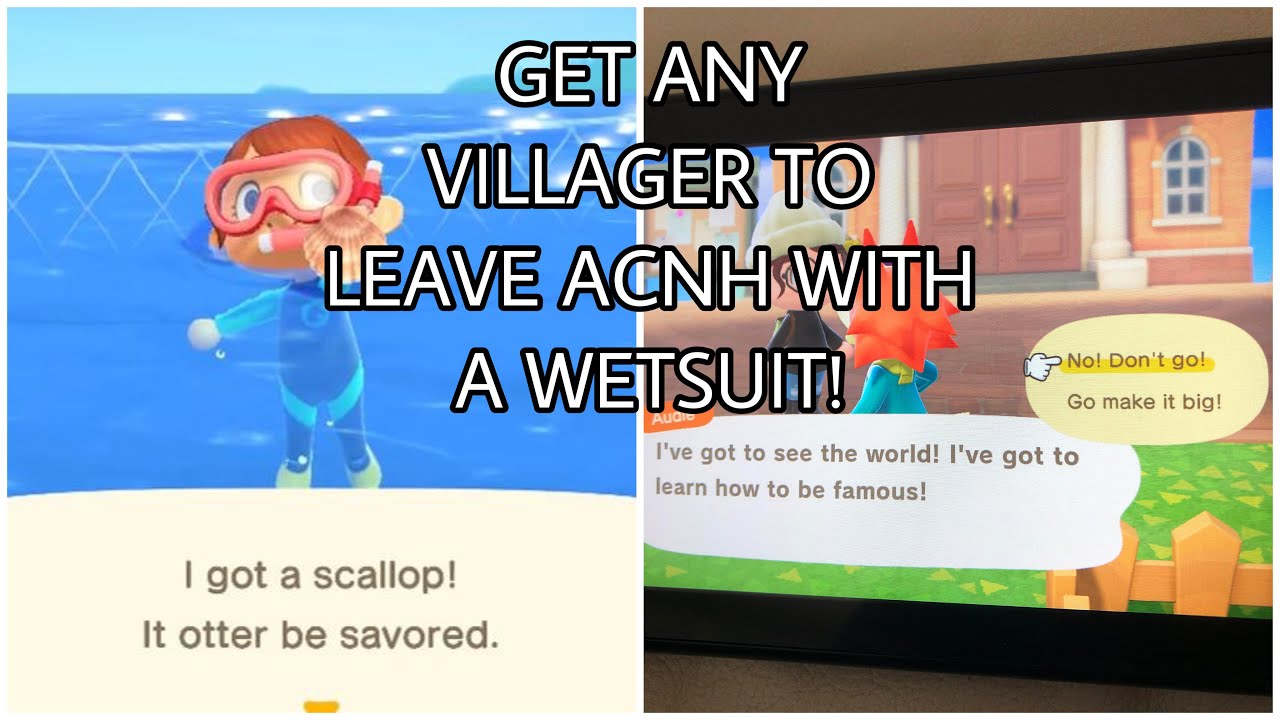 HOW TO KICK OUT VILLAGERS WITH A WETSUIT ACNH