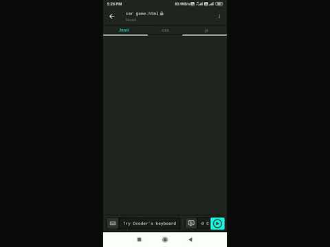 simple car racing game in html!!
