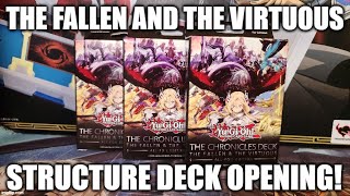 NEW! YU-GI-OH! THE FALLEN &amp; THE VIRTUOUS STRUCTURE DECK OPENING! ALL FOIL! X3!