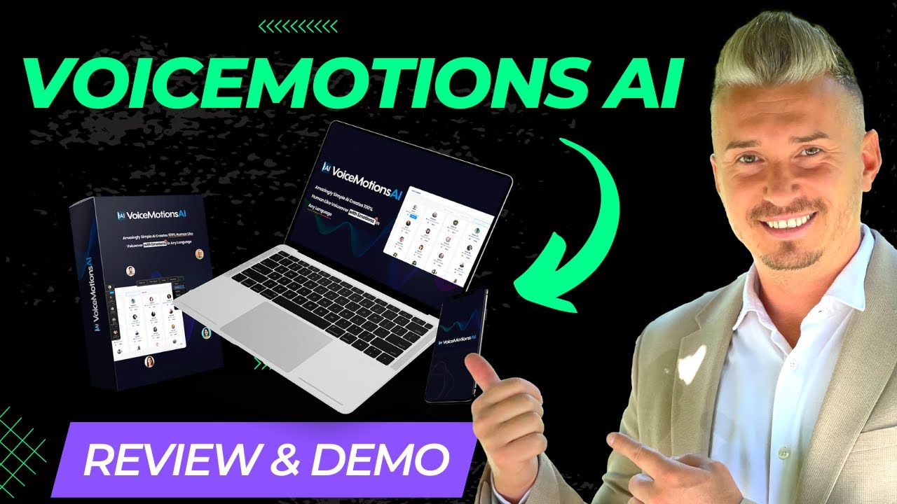 VoiceMotions AI Review and Demo ❇️ AI Text To Speech Software