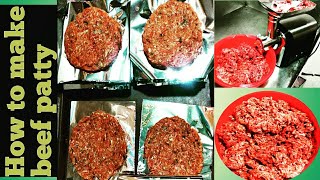 How to make beef keema & beef burger patty || মেসিনের সাহায্যে মাংস কিমা করে বিফ বার্গার পেটি তৈরি।