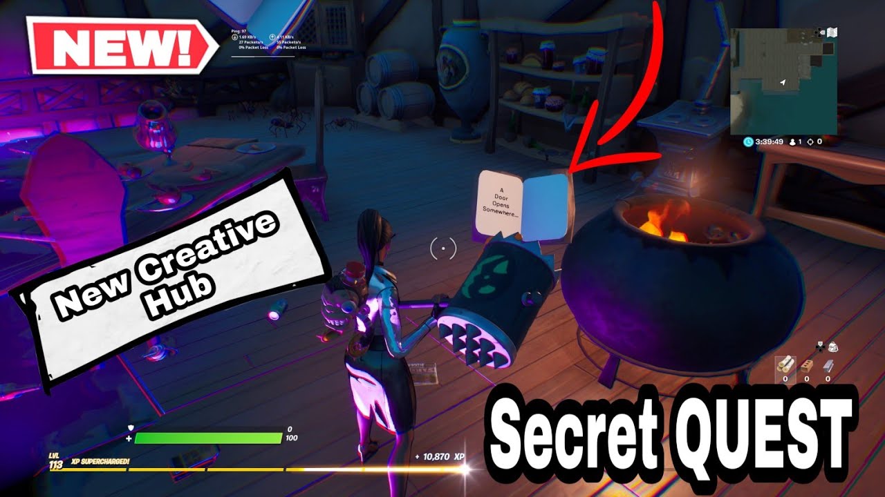 Alliance New Creative Hub Secret Quest Find 8 ingredients Potion | Fortnite Sesson 4