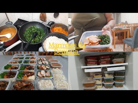 VLOG COM MARMITAS DA SEMANA! #marmitascongeladas #mealprep #marmitasdasemana 