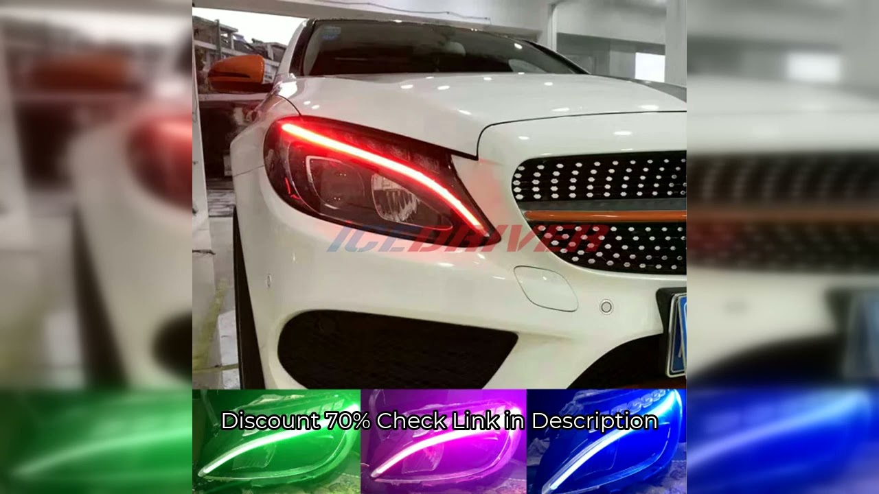 Icedriver for Mercedes Benz C class DRL RGB multicolor LED boards w205 s205 a205 AMG c63 2014-2019