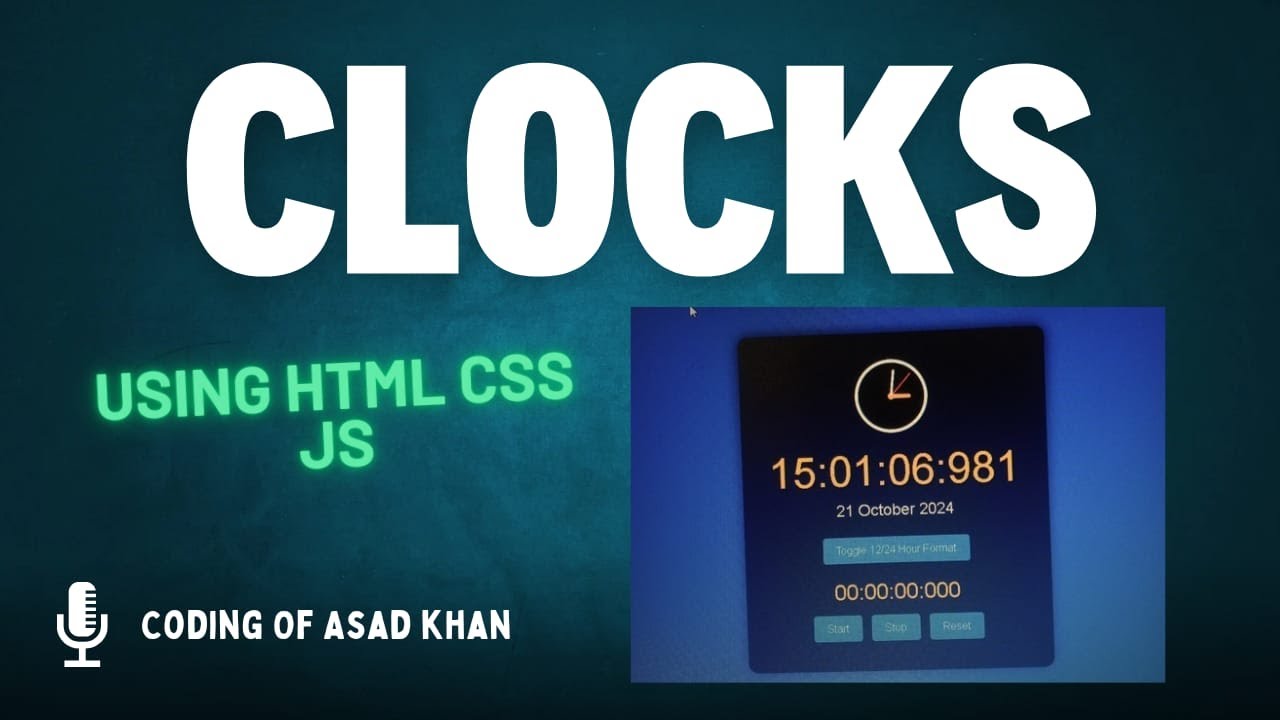Create a Stunning Digital & Analog Clock with Stopwatch in JavaScript ...