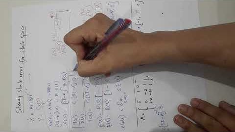 Steady state error in state space