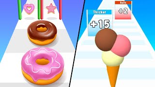 Donut Stack Run Race 3D | Ice Cream Ruch / All Level Gameplay: Android,iOS