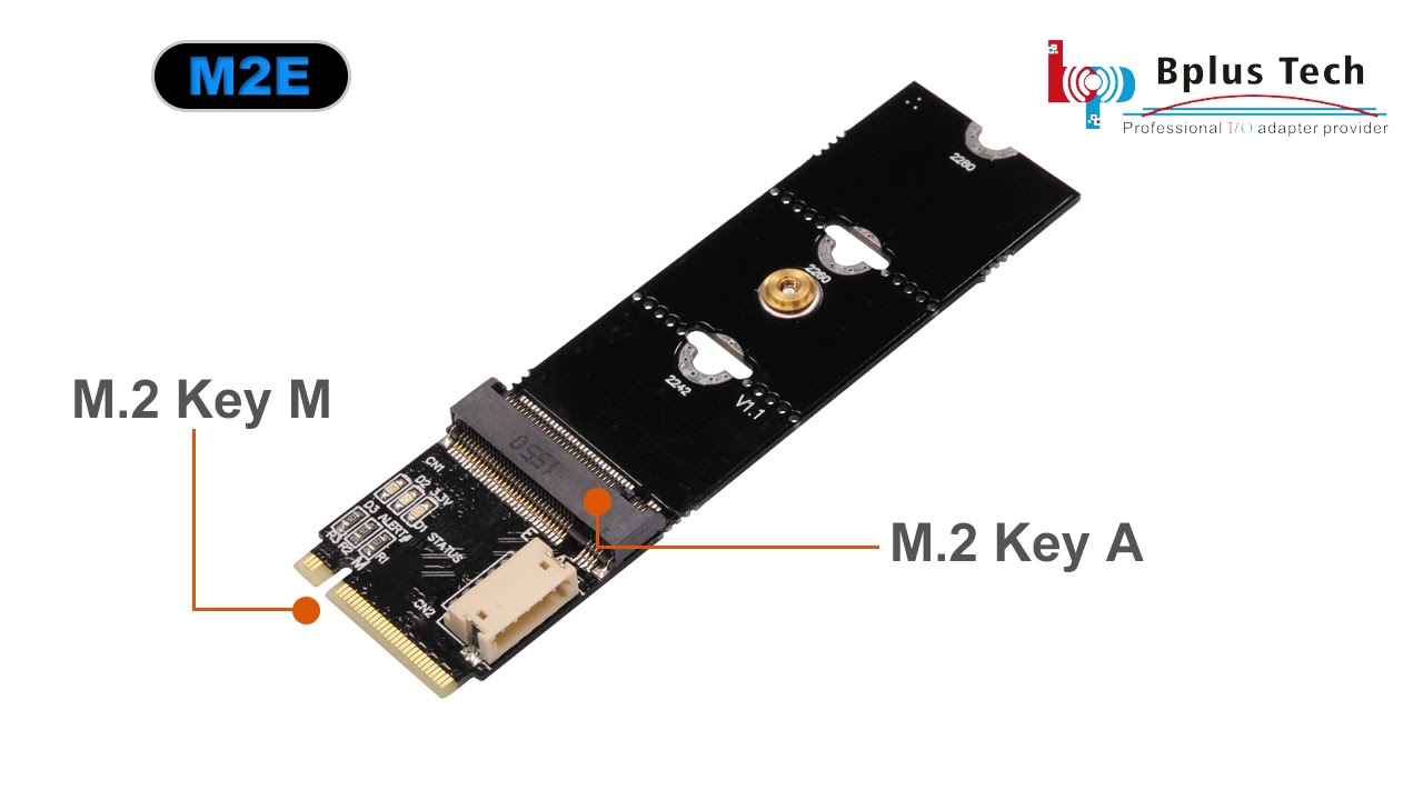 M.2 NGFF Key A to Key M Adapter 