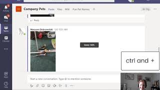 Learn how to zoom in and out teams using a few simple keyboard
shortcuts.